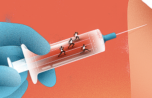 Illustration av vaccinspruta