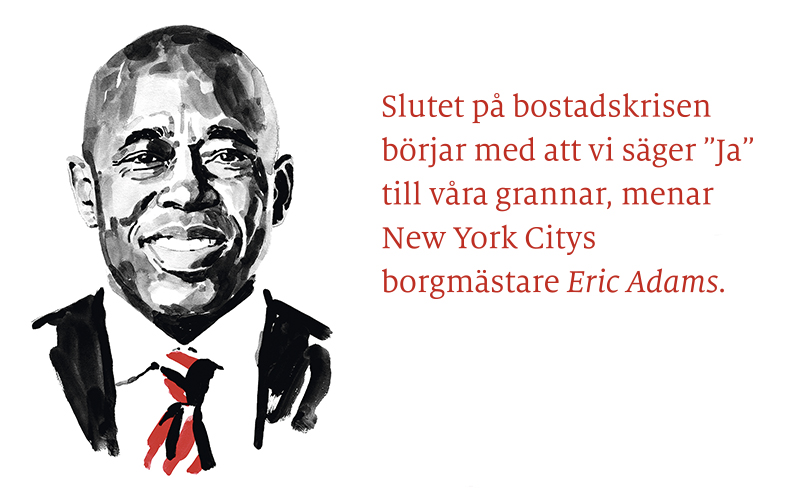 Porträtt Eric Adams, borgmästare i New York City